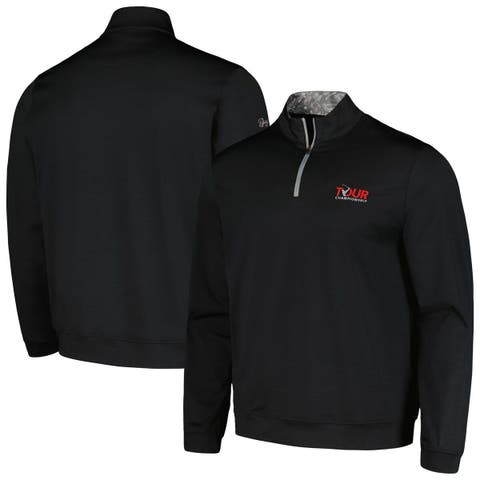 Men's Barstool Golf Black TOUR Championship Quarter-Zip Top