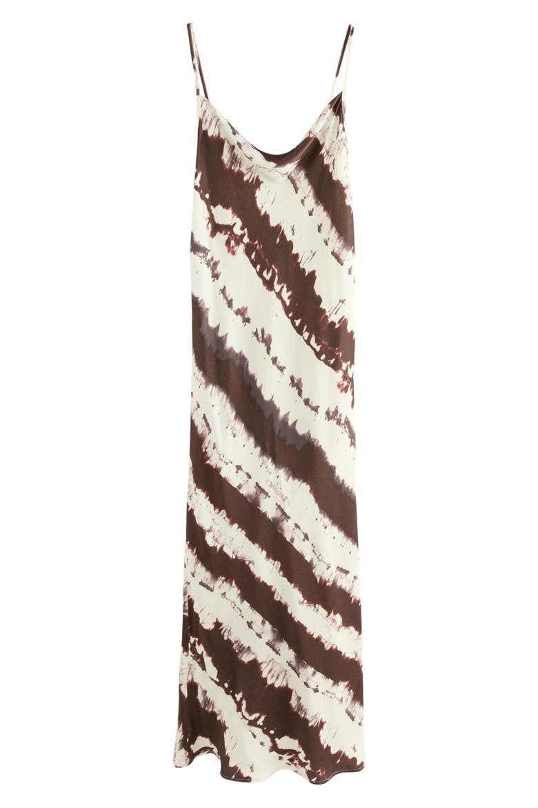 Cow Print Slipdress, Alternate, color, BROWN