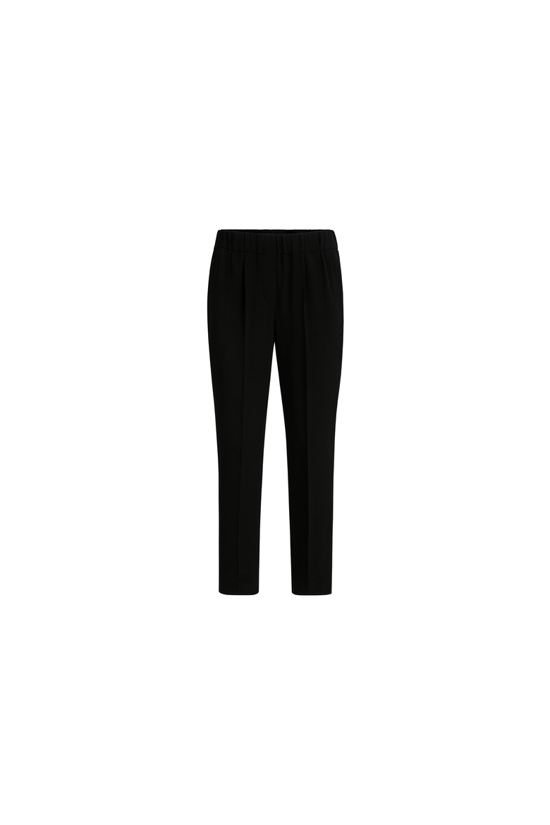 Silk and acetate crêpe cady tailored jogger trousers, Alternate, color, Black