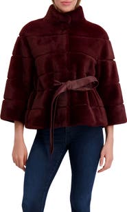 Lyla Grant Fur-Free Mink (Faux Fur) Jacket, Belt