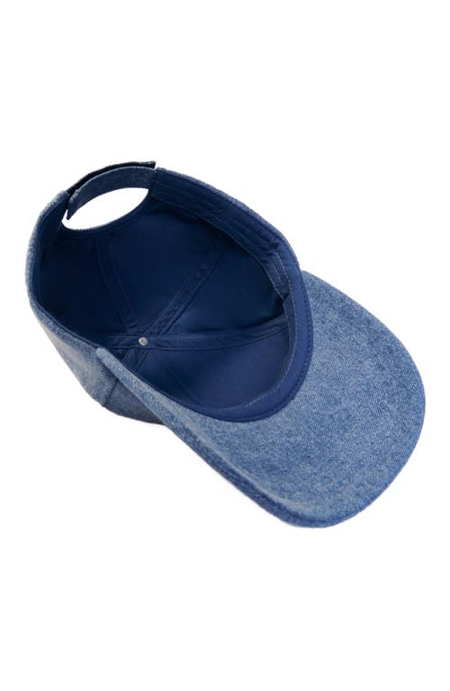 Shop Maje Denim Cap In Blue Jean