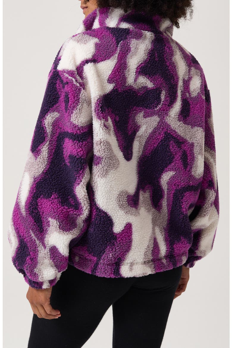 Dreamscape Addison High Pile Fleece Jacket, Alternate, color, MULBERRY