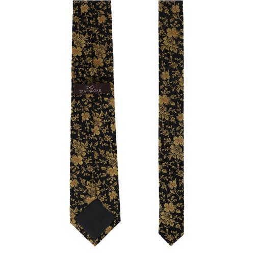 Trafalgar Midas Floral Novelty Silk Necktie In Multi