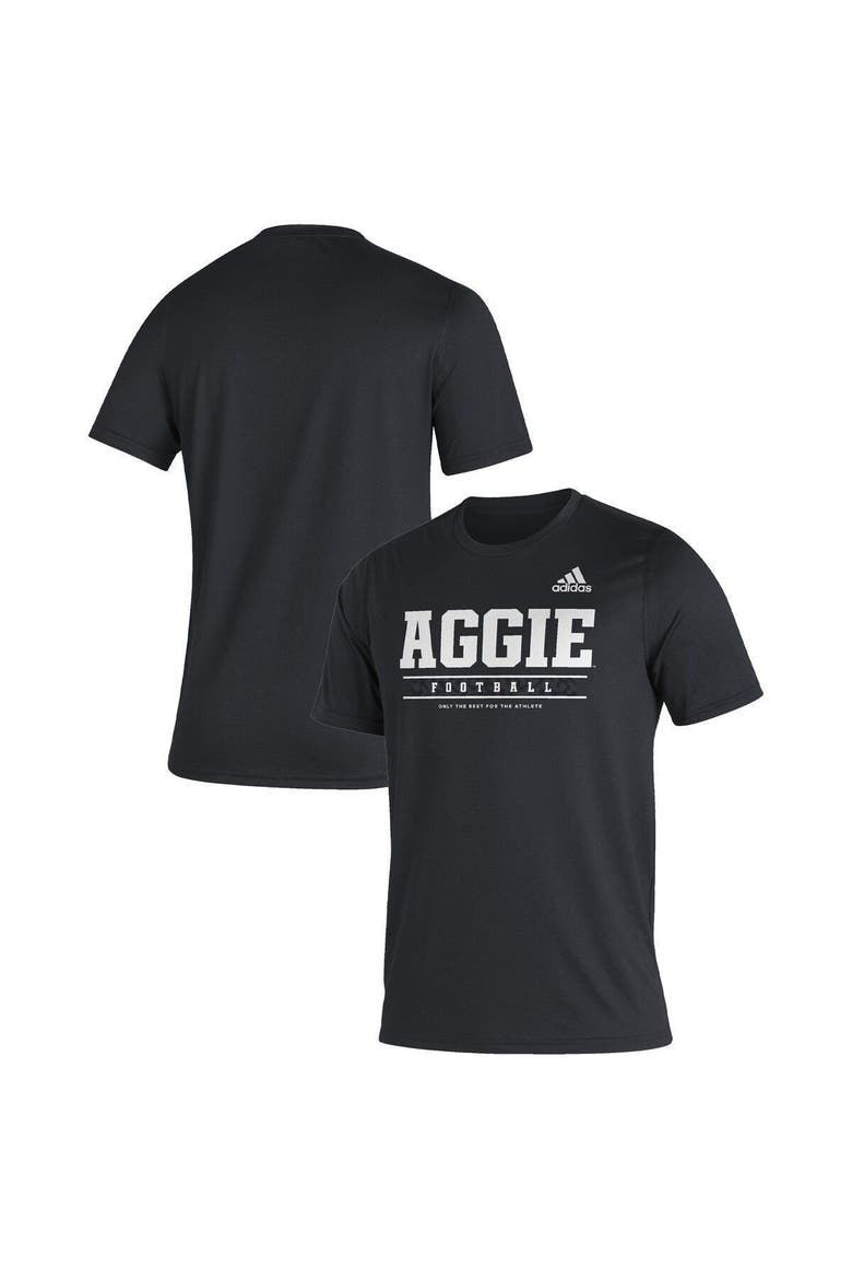 Men's adidas Black Texas A&M Aggies Sideline Football Locker Practice Creator AEROREADY T-Shirt, Main, color, Black