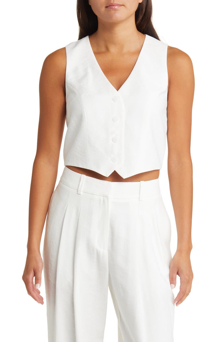 WAYF Layla Button-Up Vest, Main, color, 