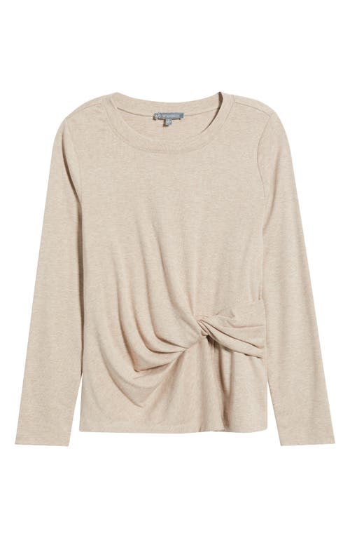 Wit & Wisdom Twist Front T-shirt In Neutral