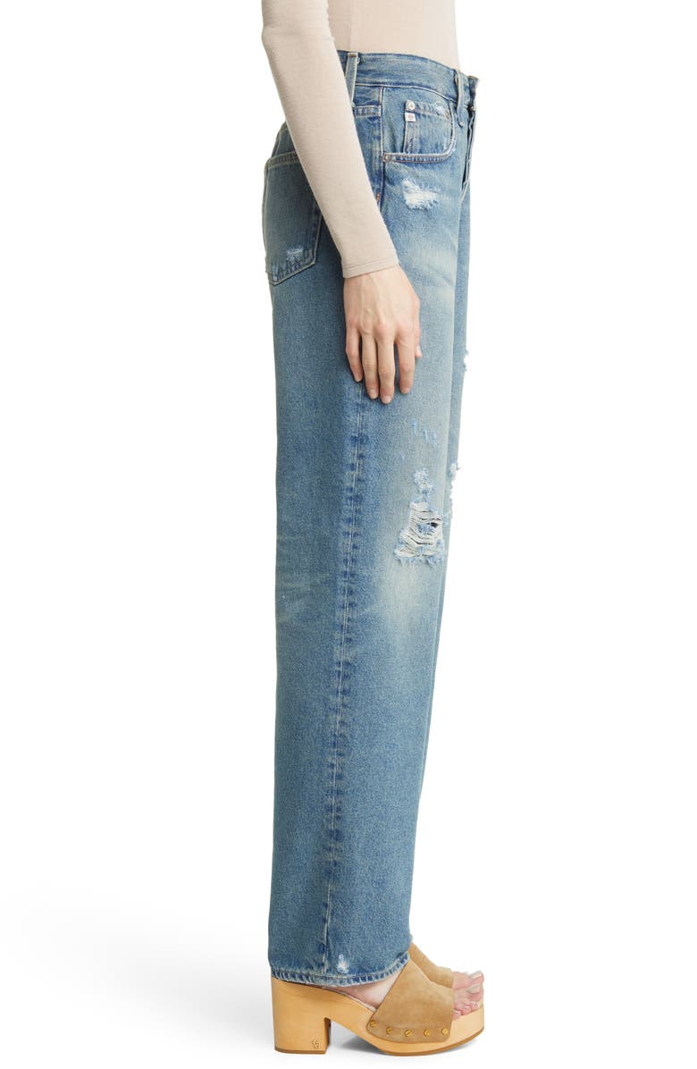 AG Clove High Waist Straight Leg Jeans, Alternate, color, 19 Years Reunion Destructed