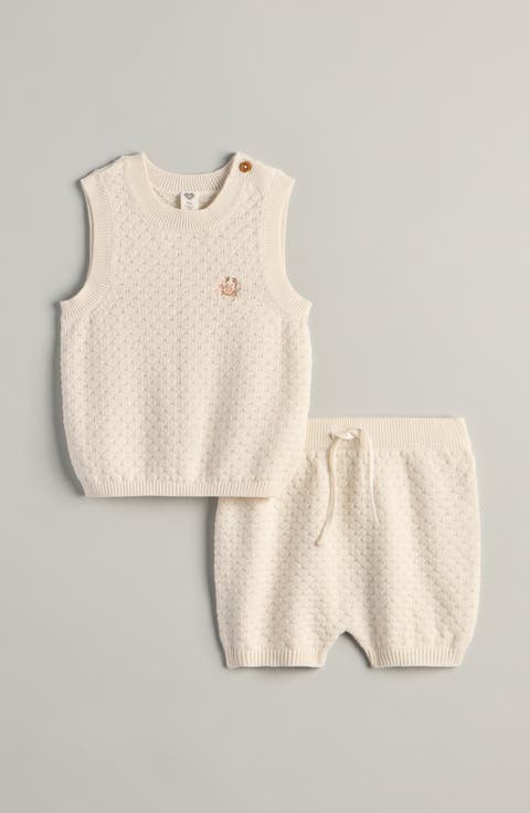 Cotton Knit Sweater Tank & Shorts Set (Baby)