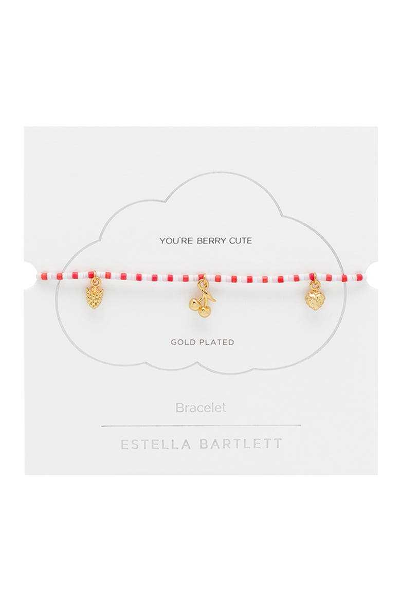 Fruity Miyuki Charm Bead Slider Bracelet, Main, color, GOLD