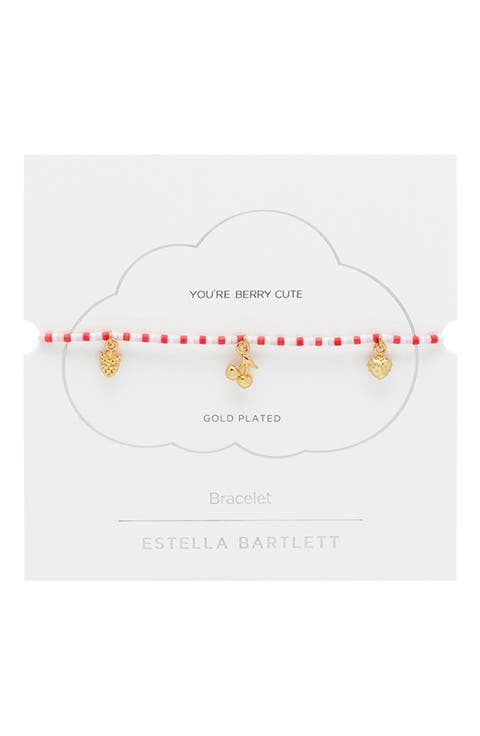 Fruity Miyuki Charm Bead Slider Bracelet