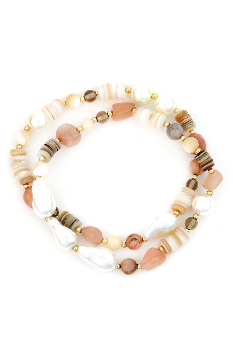Panacea Stone 2-Row Bracelet, Main, color, Ivory