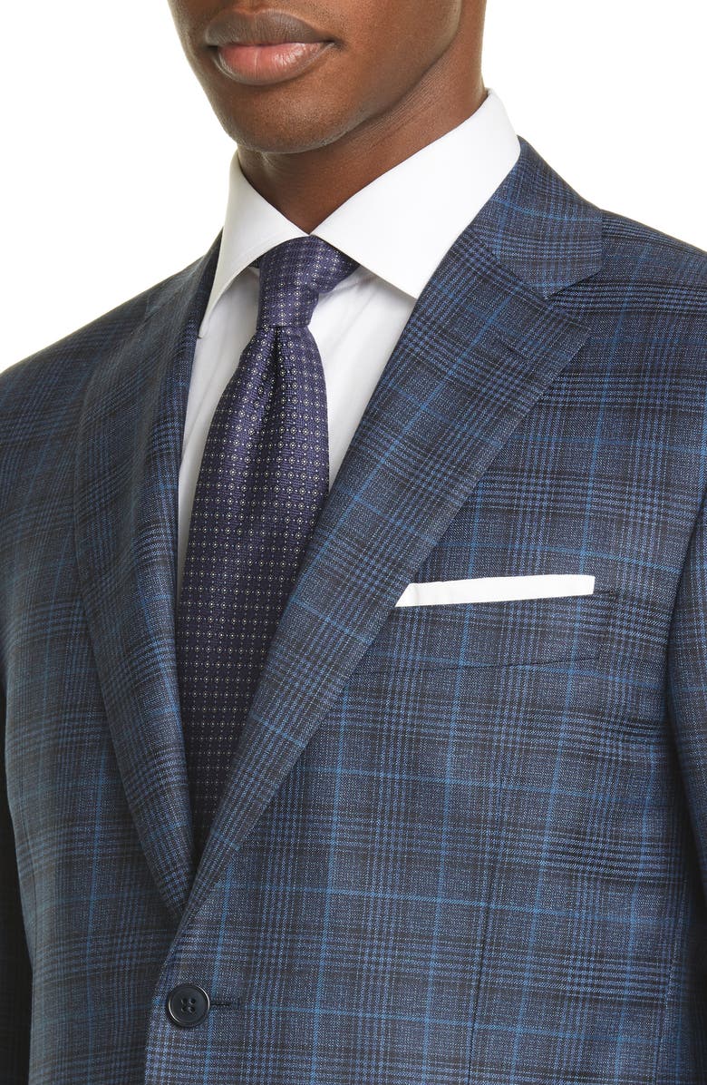 Canali Siena Soft Classic Fit Plaid Wool Sport Coat, Alternate, color, 