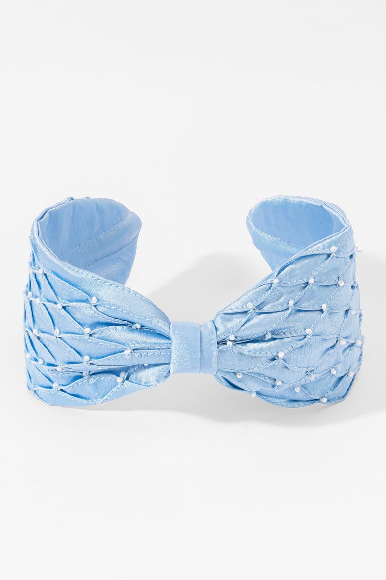Pin Tuck knotted band, Alternate, color, Blue