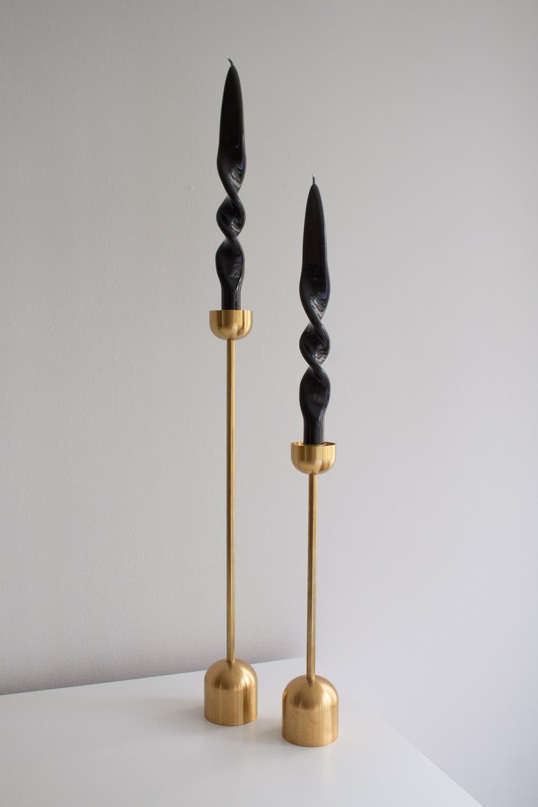 Taper Candle Set, Alternate, color, Black