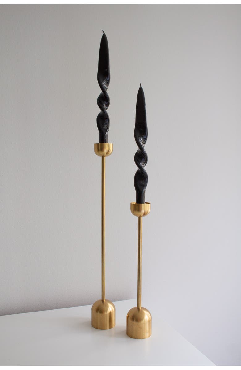 Parma Tile Taper Candle Set, Alternate, color, Black