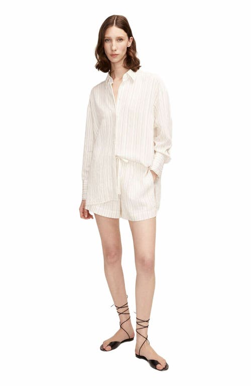 Rebecca Taylor Linen Pajama Short In White