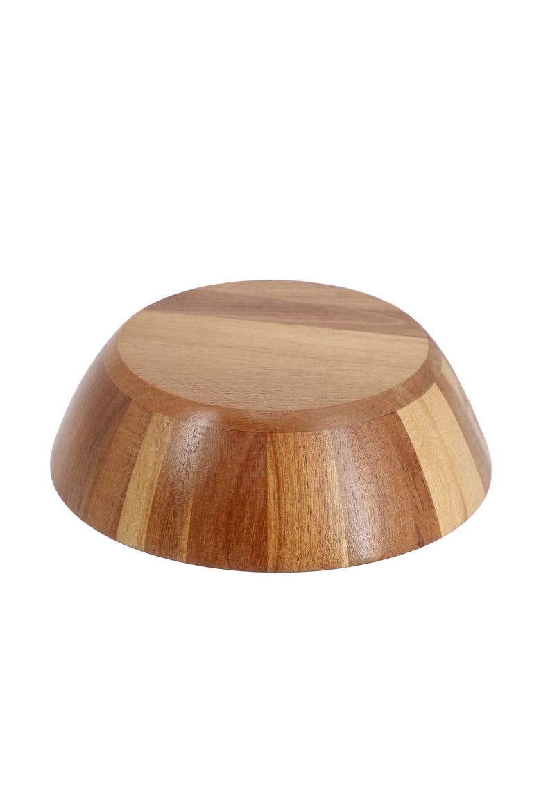 4 Piece Acacia Wood 7 Inch Bowl Set, Alternate, color, Acacia