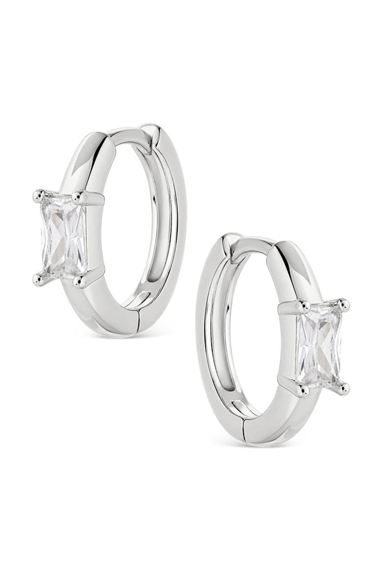 Nova Huggie Hoop Earrings, Main, color, SILVER