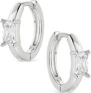 Sterling Forever Nova Huggie Hoop Earrings