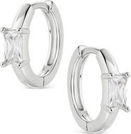 Sterling Forever Nova Huggie Hoop Earrings