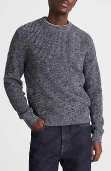 Madewell Marled Cotton Shaker Stitch Crewneck Sweater