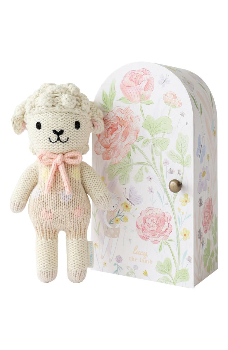 cuddle+kind Tiny Lucy the Lamb Stuffed Animal, Main, color, Ivory