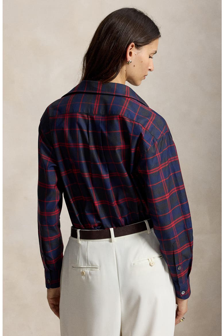 Plaid Cotton Twill Button-Up Shirt, Alternate, color, 2073 RYL R