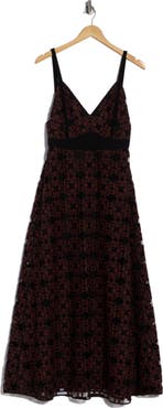 Longchamp Geometric Burnout Empire Waist A-Line Dress