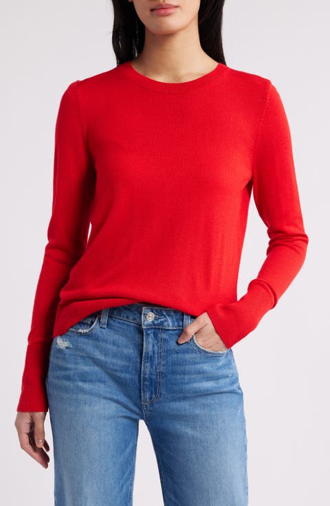 Merino Wool Blend Crewneck Sweater