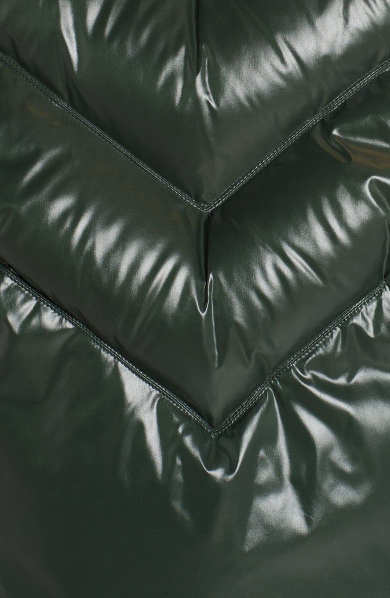 Moncler Genius x 2 1952 Yalou Knit Sleeve Lacquered Down Puffer Coat, Alternate, color, 