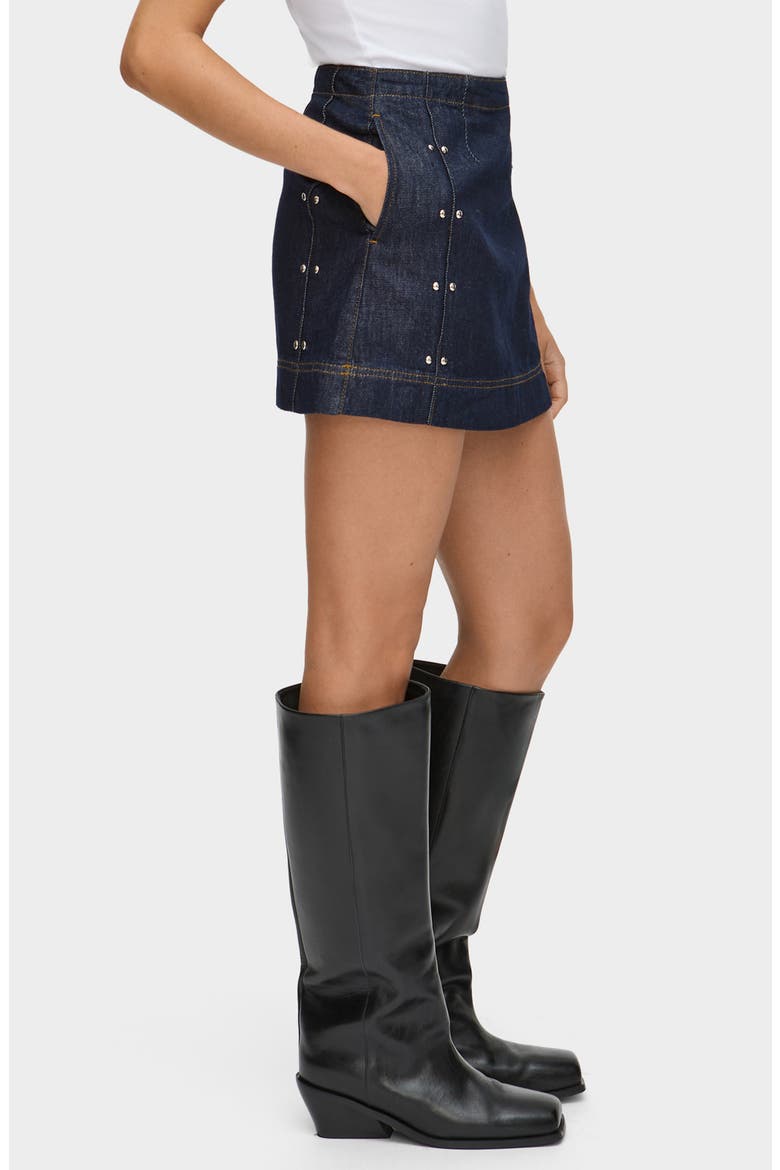 Hadley Denim Miniskirt, Alternate, color, INDIGO