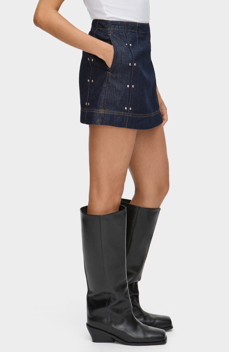 ALIGNE Hadley Denim Miniskirt, Alternate, color, Indigo