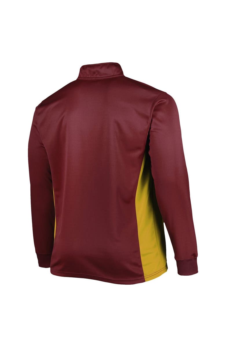PROFILE Men's Burgundy Washington Commanders Big & Tall Quarter-Zip Top, Alternate, color, 