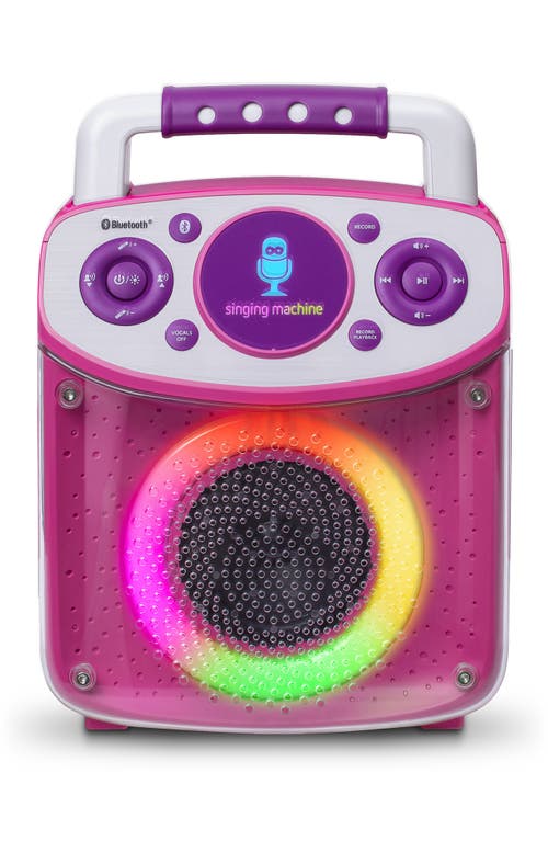 Singing Machine Mini Sparkle Bluetooth Karaoke Machine in Pink 