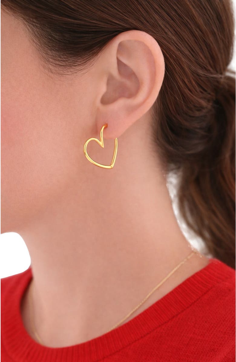 Erin McDermott Jewelry Heart Gold Hoops, Alternate, color, 