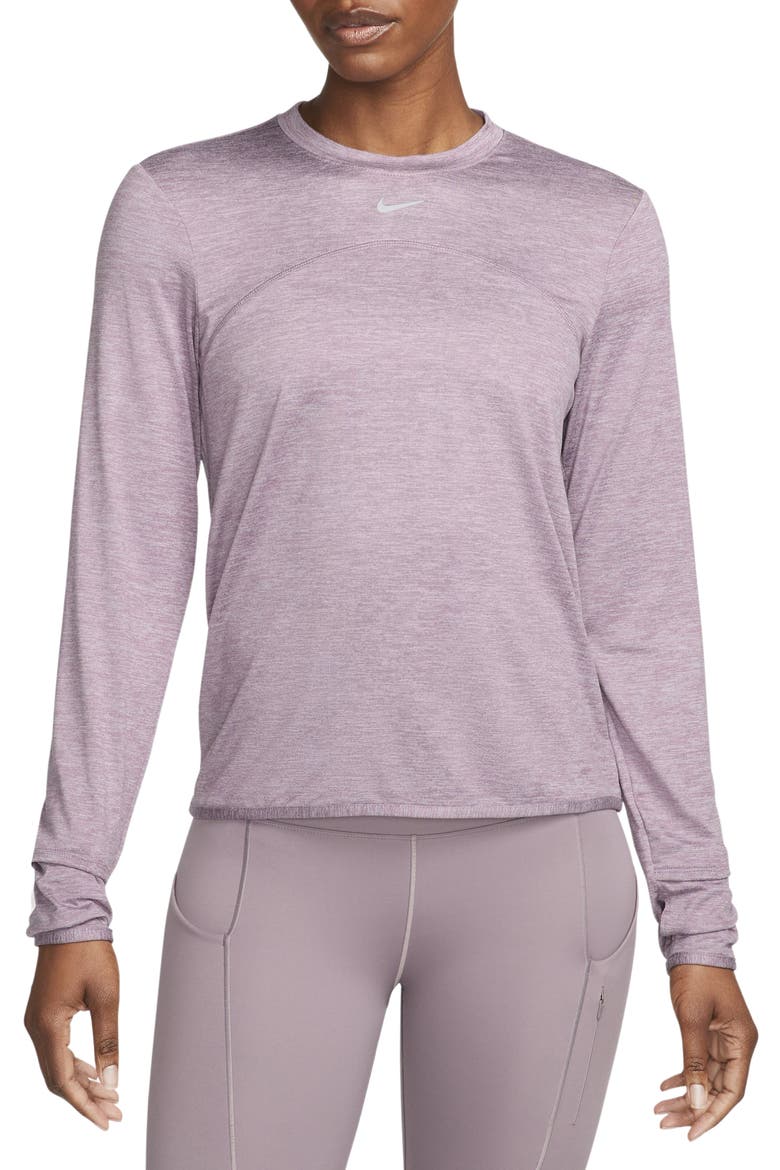 Dri-FIT Swift Element UV Running Top, Main, color, VIOLET DUST/ PEWTER/ HEATHER