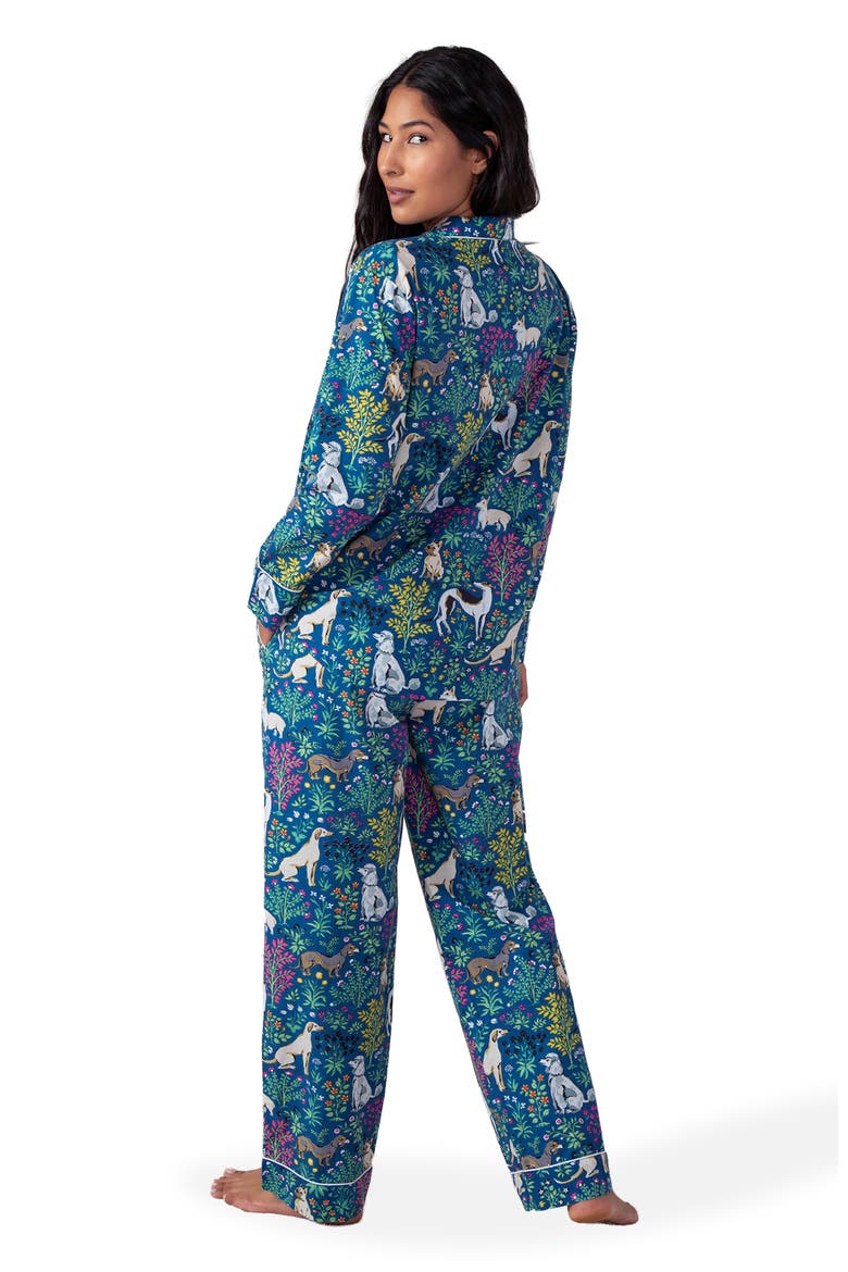 Long PJ Set, Alternate, color, Indigo