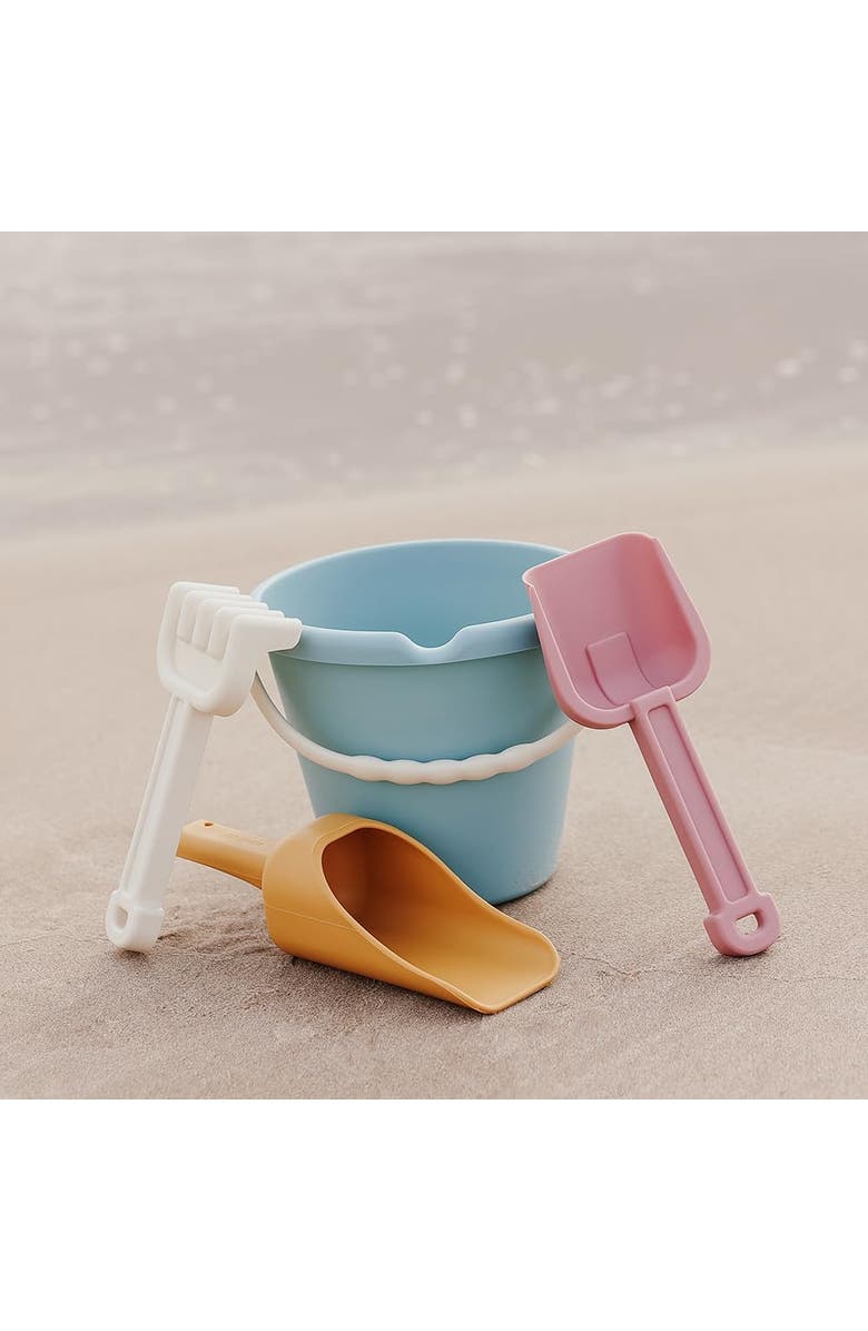 Miniland ECO Junior 4 Pc Sand Set with Beach Pail, Alternate, color, Blue-Green