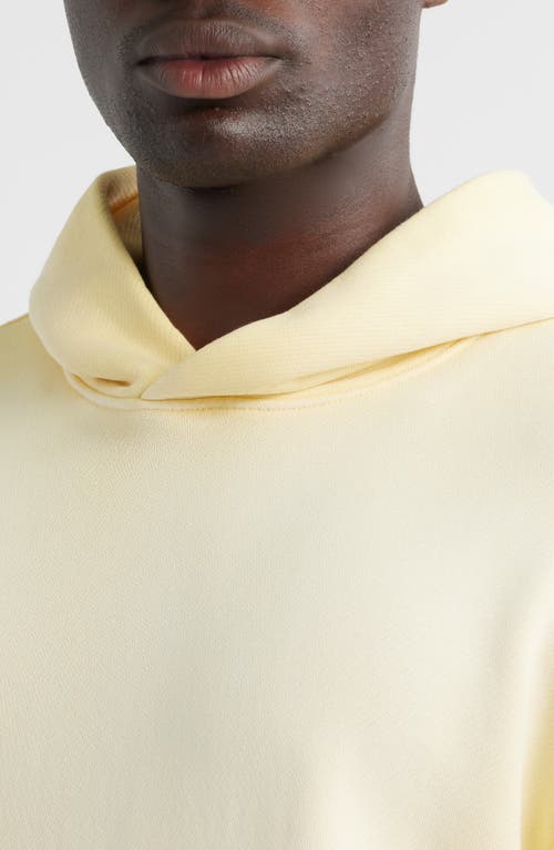 Elwood Core Oversize Organic Cotton Brushed Terry Hoodie In Yellow