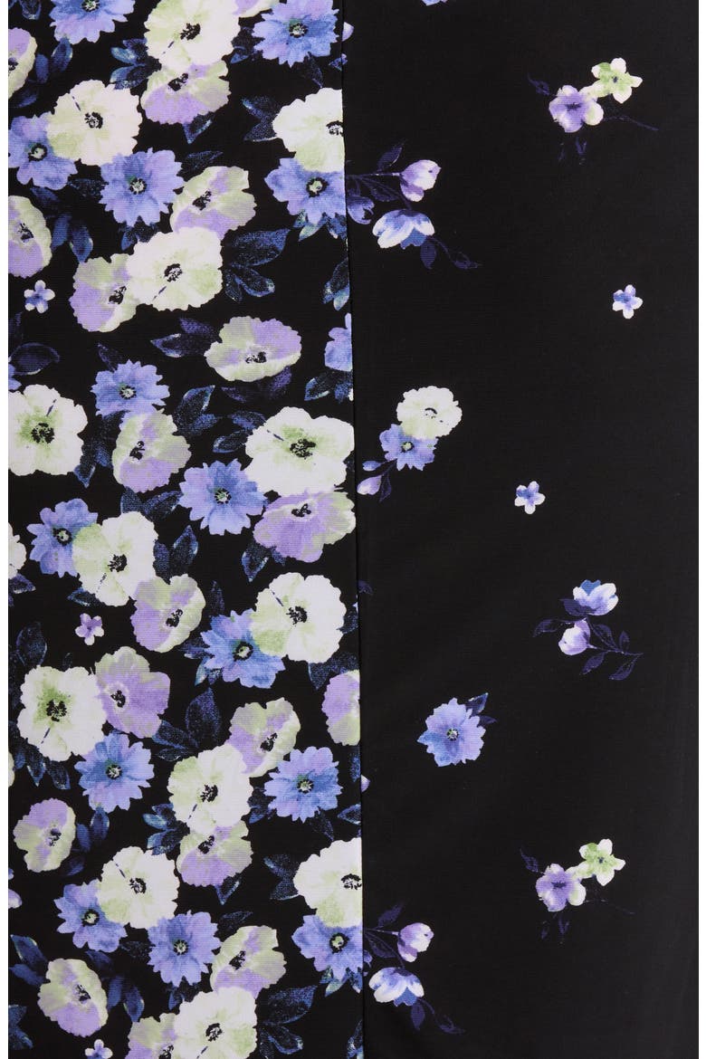 Floral Print Sheath Dress, Alternate, color, BLACK MULTI