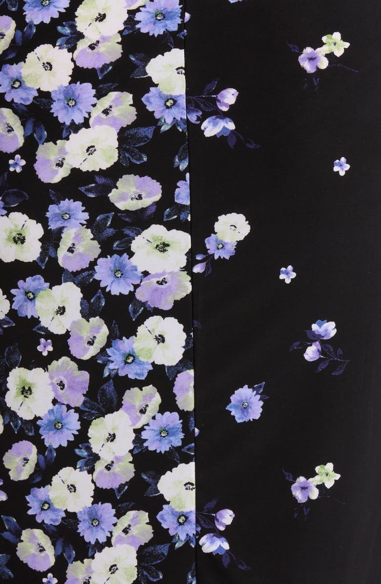 KASPER Floral Print Sheath Dress, Alternate, color, Black Multi