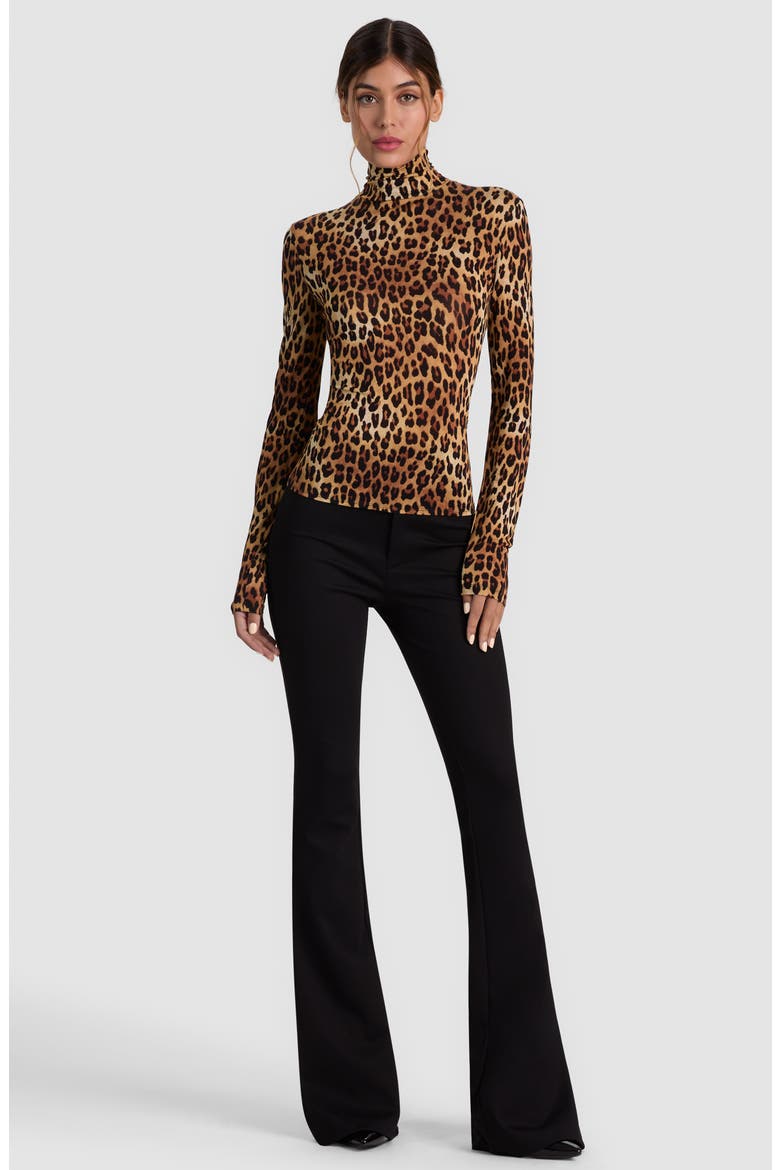 Delaina Long Sleeve Mock Neck Top, Alternate, color, SPOTTED LEOPARD