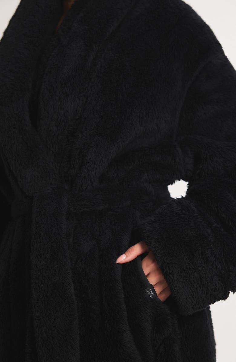 SAVAGE X FENTY Undercover Softie Robe, Alternate, color, Black Caviar