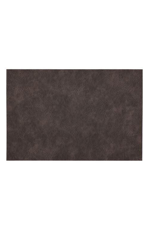 Dainty Home Faux Leather Reversible Set Of 4 Placemats In Reversible Grey Brown