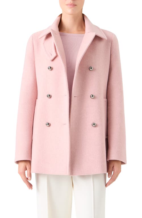 Akris Punto Wool Blend Peacoat In Pink