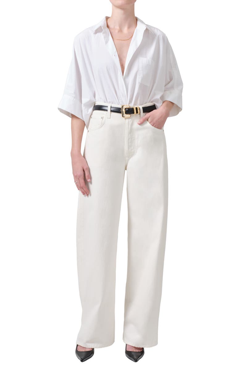 Citizens of Humanity Claire Origami Three Quarter Sleeve Cotton Button-Up Shirt, Alternate, color,