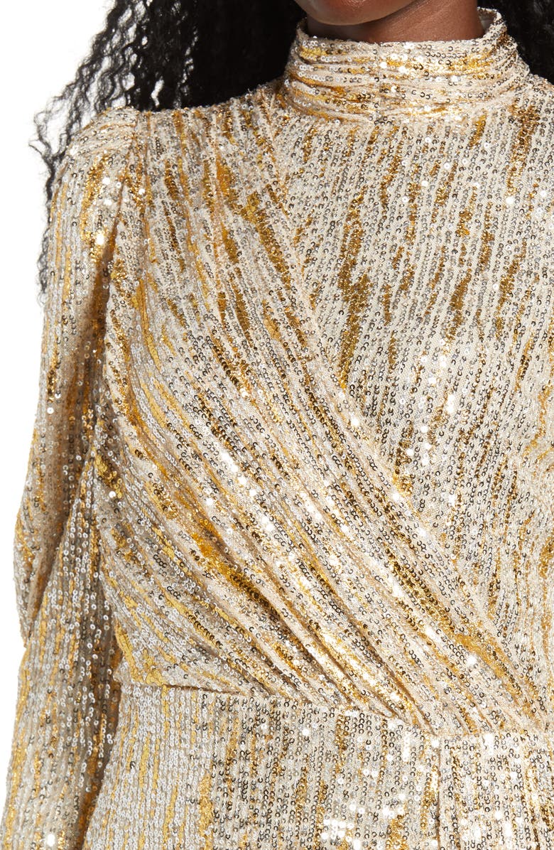 saylor gold dress Saylor Metallic Bandage Knit Dress – Retrofete