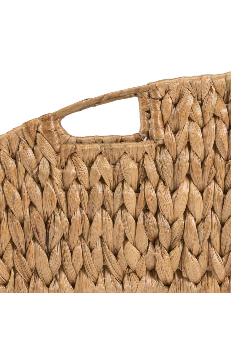 HAPPIMESS Havanah Southwestern Handwoven Hyacinth Slanted Pantry Baskets with Handles,, Alternate, color, Natural