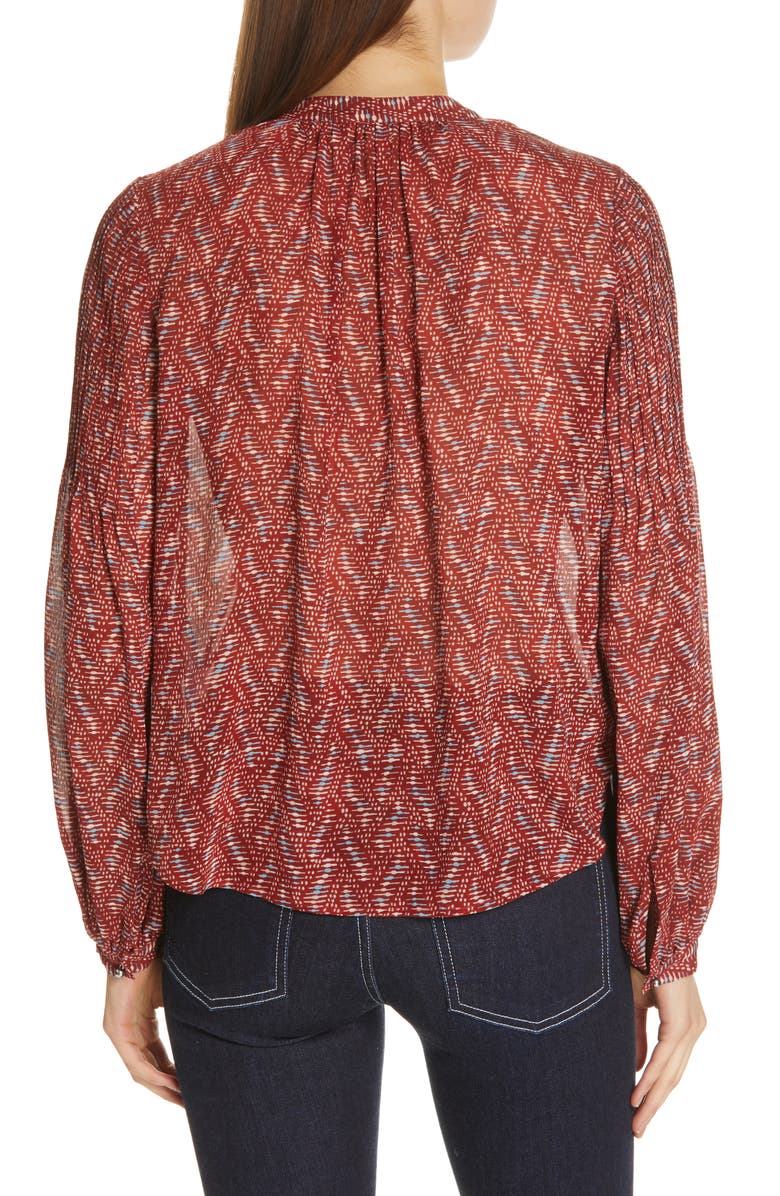 Veronica Beard Nicola Silk Blouse, Alternate, color, 