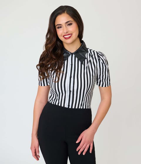 Blouse With Embroidered Collar